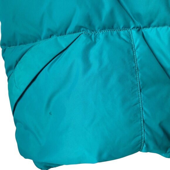 L.L.Bean Womens Teal Puffer Vest Size L Goose Down Nylon Shell Lining Made In US - Picture 4 of 8